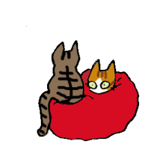 [LINEスタンプ] なかよし猫ジルとメルのスタンプ