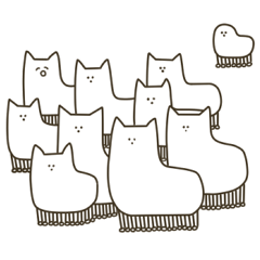 [LINEスタンプ] しゃかしゃかねこ