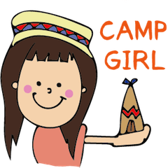 [LINEスタンプ] キャンプ女子