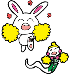 [LINEスタンプ] 元気なうさ美ねーさん 時々紳士なMr.S