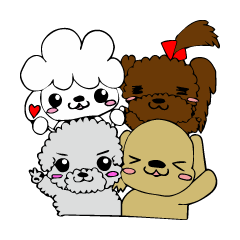 [LINEスタンプ] 犬カフェかたのだファミリー