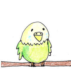 [LINEスタンプ] 幸せ運ぶインコのハーブ ～時々リーフ～