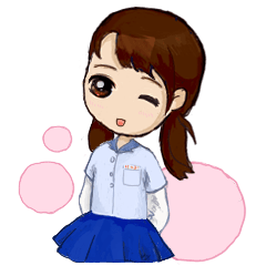 [LINEスタンプ] Small peach sixth-grade life