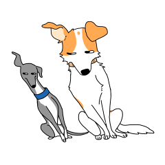 [LINEスタンプ] イタグレとふつうの犬 2の画像（メイン）
