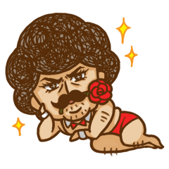 [LINEスタンプ] アフロおじさん Mr. Nino