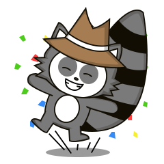 [LINEスタンプ] Howdy Raccoon