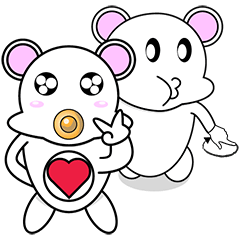 [LINEスタンプ] Star siblings living rat dialogue