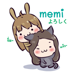 [LINEスタンプ] memi shop neko-bunnyの画像（メイン）