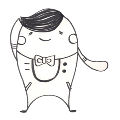 [LINEスタンプ] Mr.white Happy