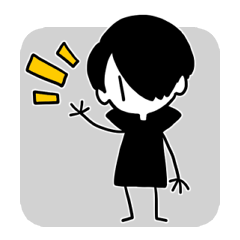 [LINEスタンプ] Monochrome boy