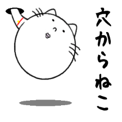 [LINEスタンプ] 穴からねこ