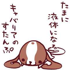 [LINEスタンプ] たまに液体になるキャバリアのすたんぷ