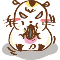 [LINEスタンプ] Harper the aggressive hamster