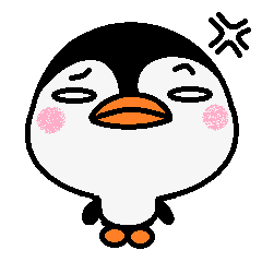 [LINEスタンプ] 日本語練習中のおかしな皇帝ペンギンの画像（メイン）