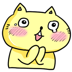 [LINEスタンプ] 少し敬語の黄色い猫