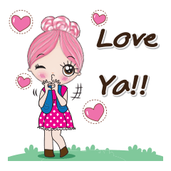 [LINEスタンプ] lollipop girl (English)