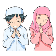 [LINEスタンプ] Muslim Couple : Ramadan