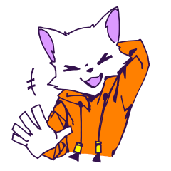 [LINEスタンプ] White Orange Yellow