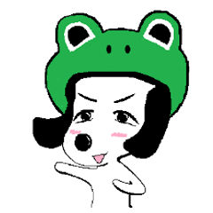 [LINEスタンプ] かえるいぬ あいさつ