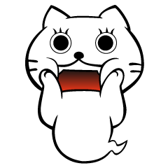 [LINEスタンプ] コワかわいい白い猫