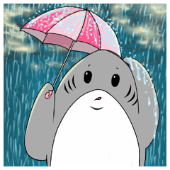 [LINEスタンプ] little shark cute "Bokie"