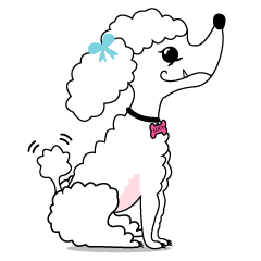 [LINEスタンプ] "LUCY the Crooked Jaw Poodle"