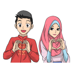 [LINEスタンプ] Ramadan Couple