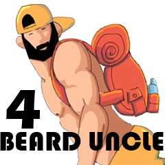 [LINEスタンプ] Beard Uncle 4