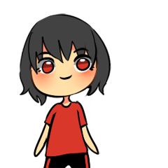 [LINEスタンプ] cute RED Couple