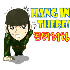[LINEスタンプ] Police/Soldier Anime thailand v.Eng/Isan