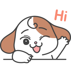 [LINEスタンプ] Smile！ Smile！ cute puppy 'cheni'