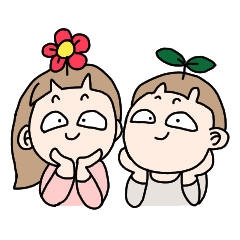 [LINEスタンプ] common sister ＆ brother