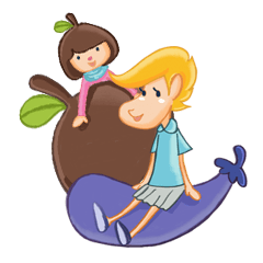 [LINEスタンプ] LOLO and HoiHoi aubergine story V2.0