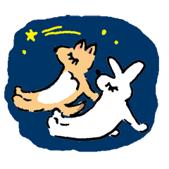 [LINEスタンプ] うさぎとキタキツネ 日々の旅