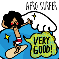 [LINEスタンプ] AFRO SURFER