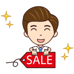 [LINEスタンプ] Online Shopping Salesman - animatedの画像（メイン）