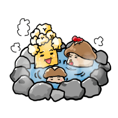 [LINEスタンプ] Mushrooms chicken corn