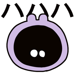 [LINEスタンプ] むらさきいろくん
