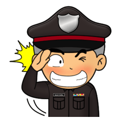 [LINEスタンプ] police comedy