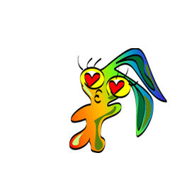 [LINEスタンプ] Crazy Rabbit Rainbow