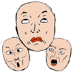 [LINEスタンプ] Shape face and many feel