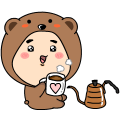 [LINEスタンプ] Bear Elly's daily life