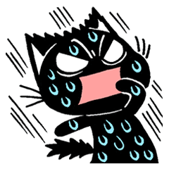 [LINEスタンプ] mew mew blacky 2