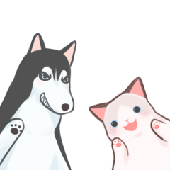 [LINEスタンプ] Ragdoll＆Huskies