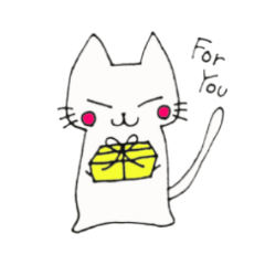 [LINEスタンプ] 癒し猫しろづ君