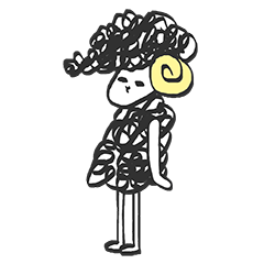 [LINEスタンプ] Black sheep sheep