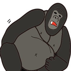 [LINEスタンプ] you need a gorilla