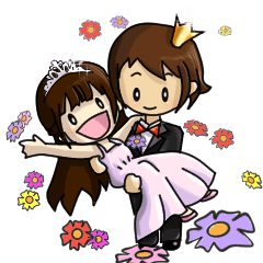 [LINEスタンプ] Princess and Prince