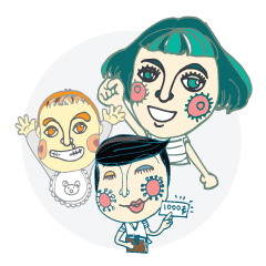 [LINEスタンプ] Stubborn child of three siblings