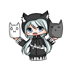 [LINEスタンプ] Black and White cats